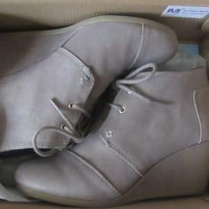 Toms Nordstrom Wedges Taupe Oil Suede, 8